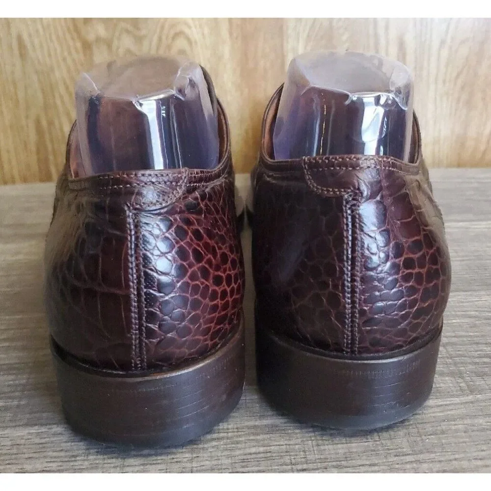 Russell & Bromley London‎ Alligator Print Lace Up Oxford Mens Size 41.5 US 8
